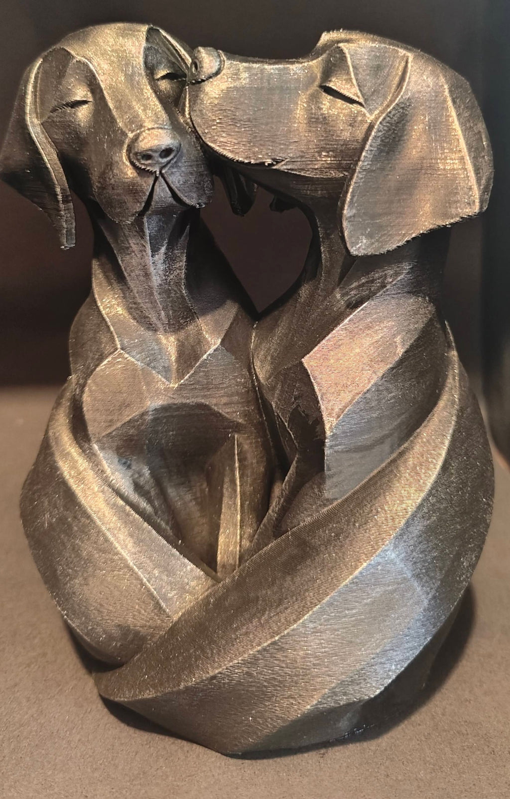 3D Printed “Loving Dogs” Sculpture