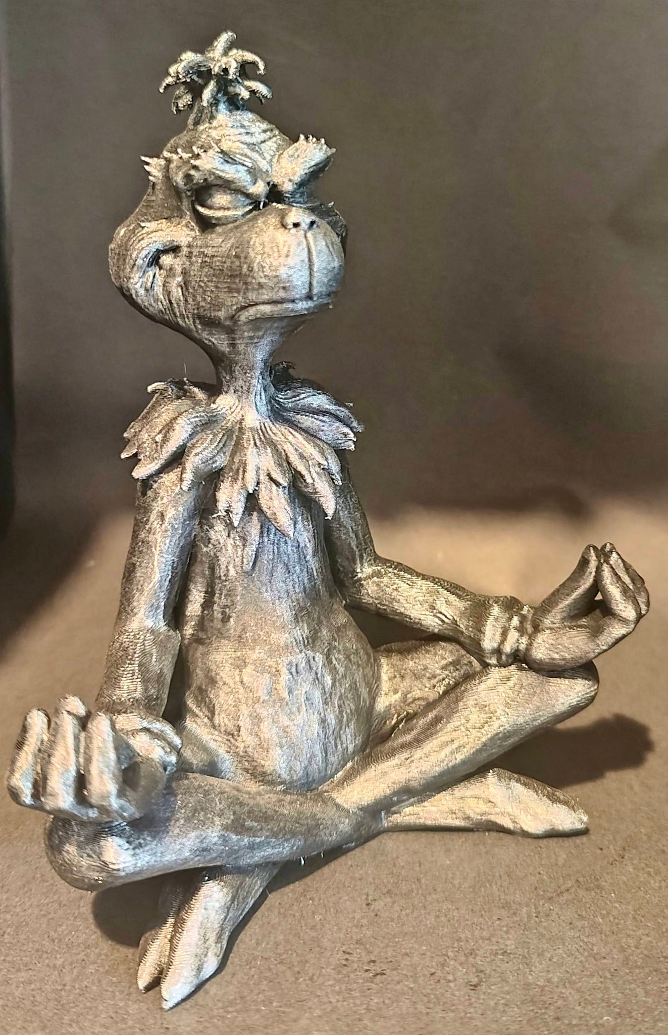 Meditating Grinch Sculpture Hilarious & Unique Christmas Décor