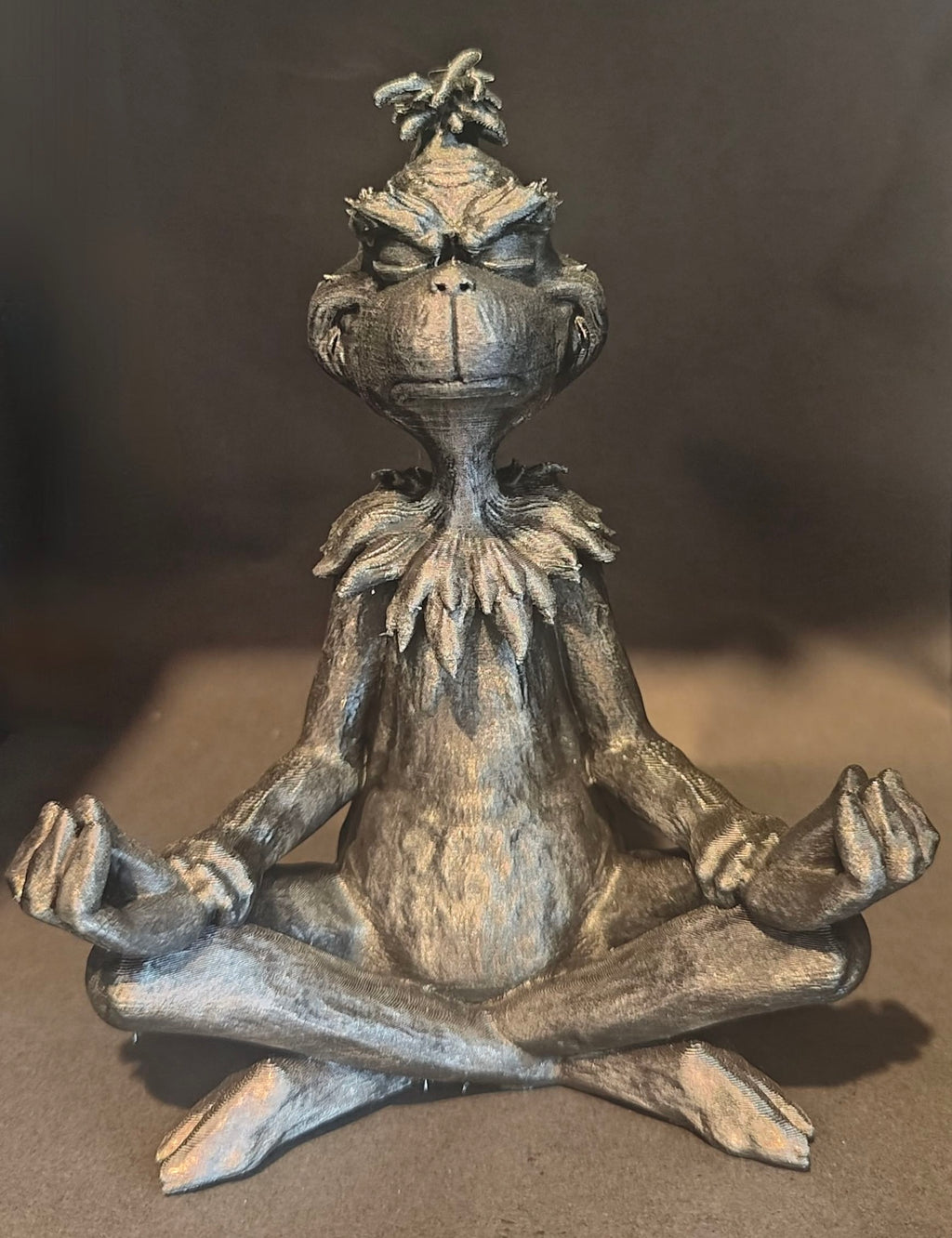 Meditating Grinch Sculpture Hilarious & Unique Christmas Décor