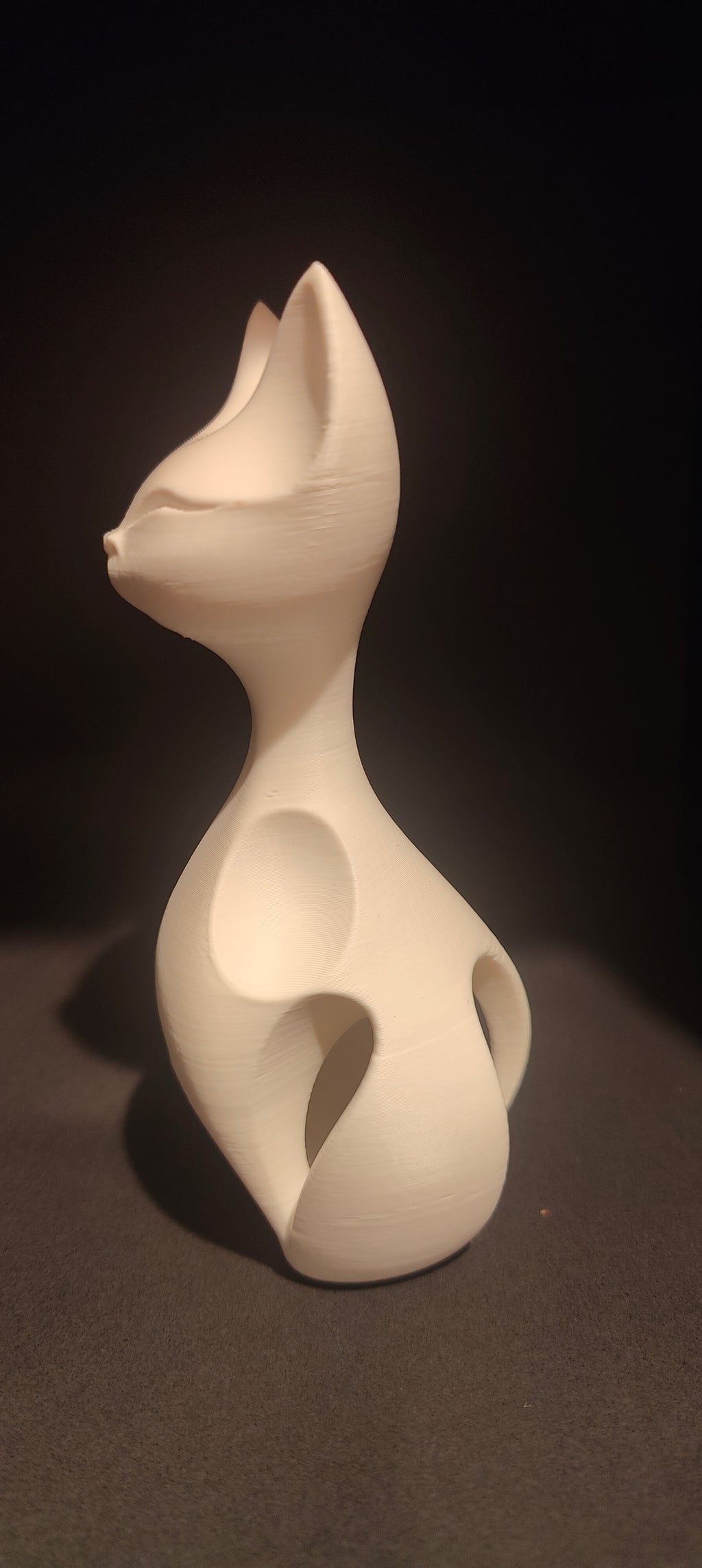 Minimalist 3D Printed Cat Sculpture