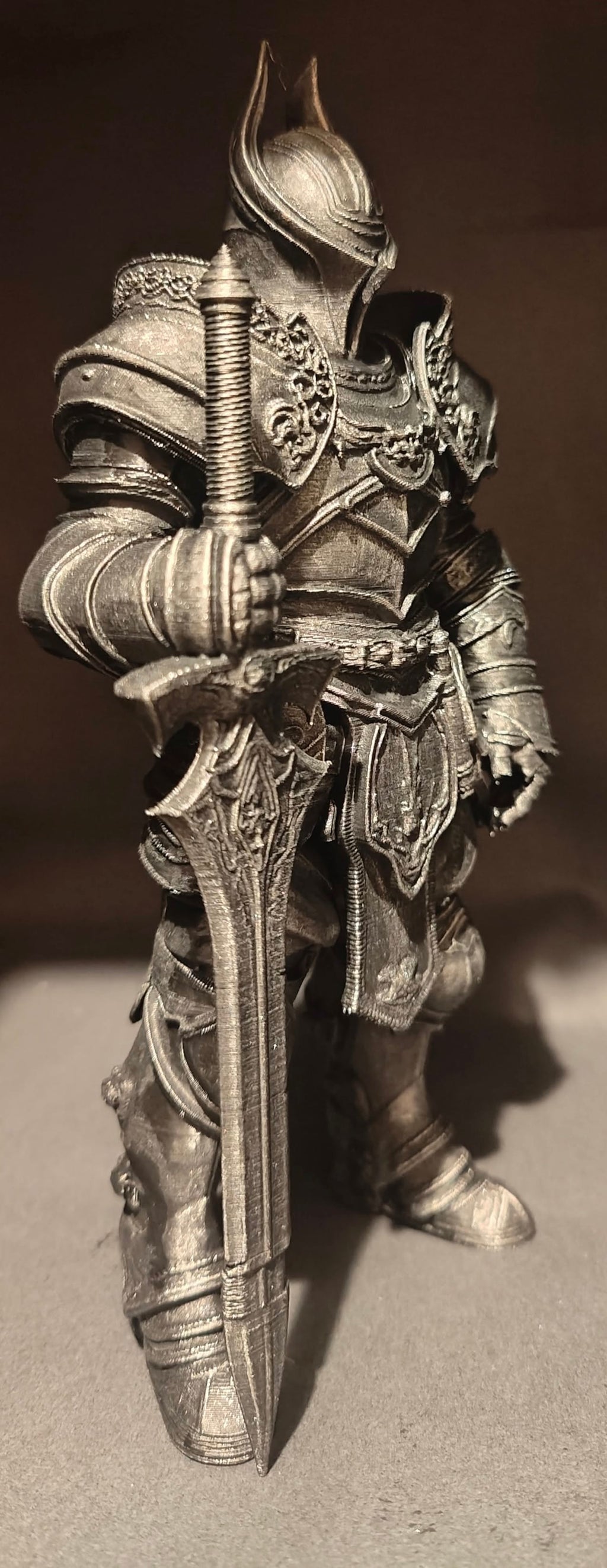 3D Printed Armored Knight Statue Highly Detailed Fantasy Collectible