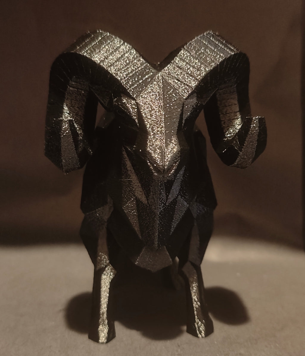 Geometric Ram Sculpture Modern Statement Piece