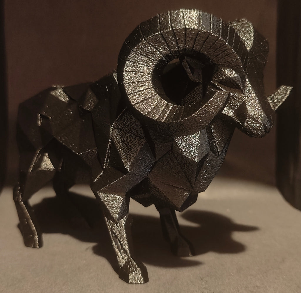 Geometric Ram Sculpture Modern Statement Piece
