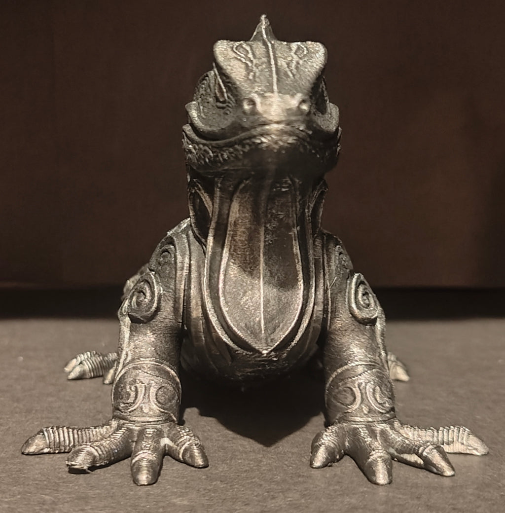 Fantasy Dragon Lizard Sculpture Stone Style Finish