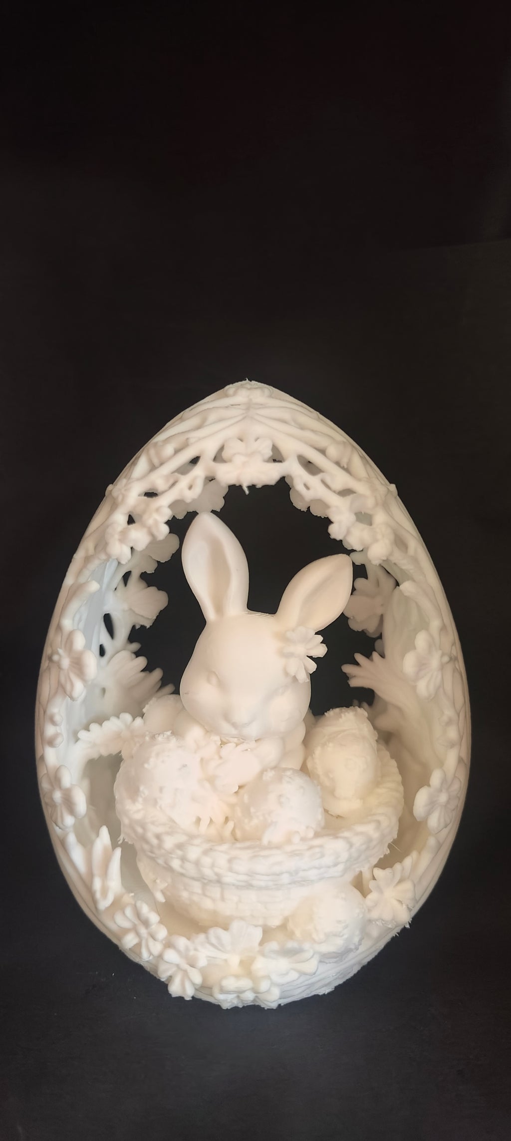 Easter Bunny Egg Diorama – Matte White