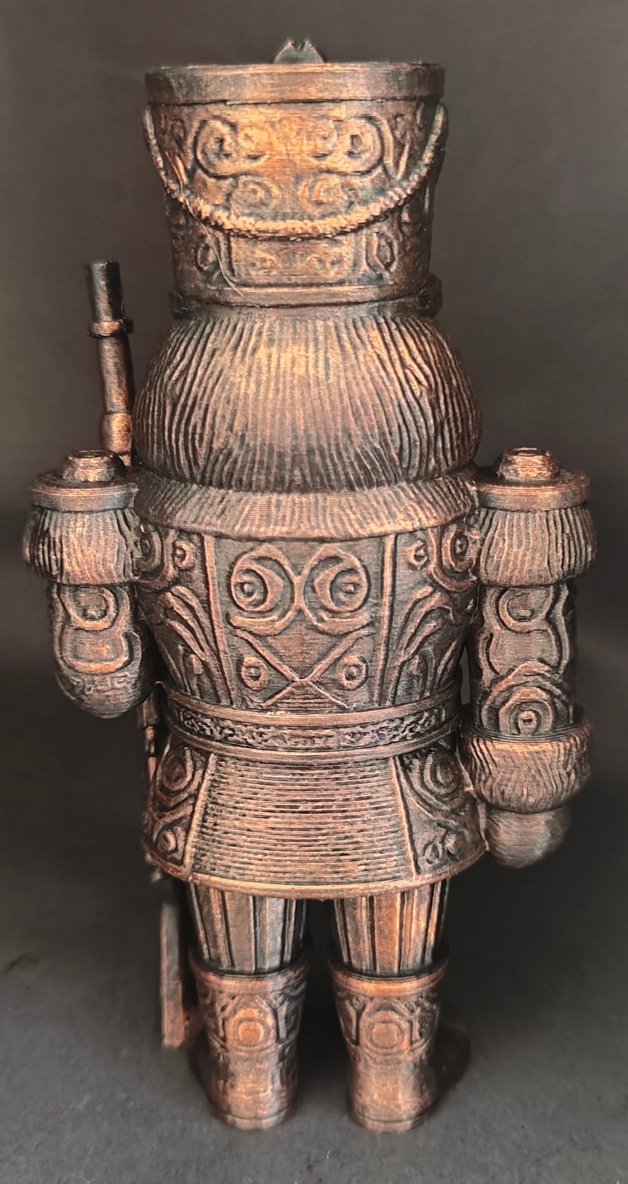 Ornate Nutcracker Statue Detailed 3D Printed Christmas Decor