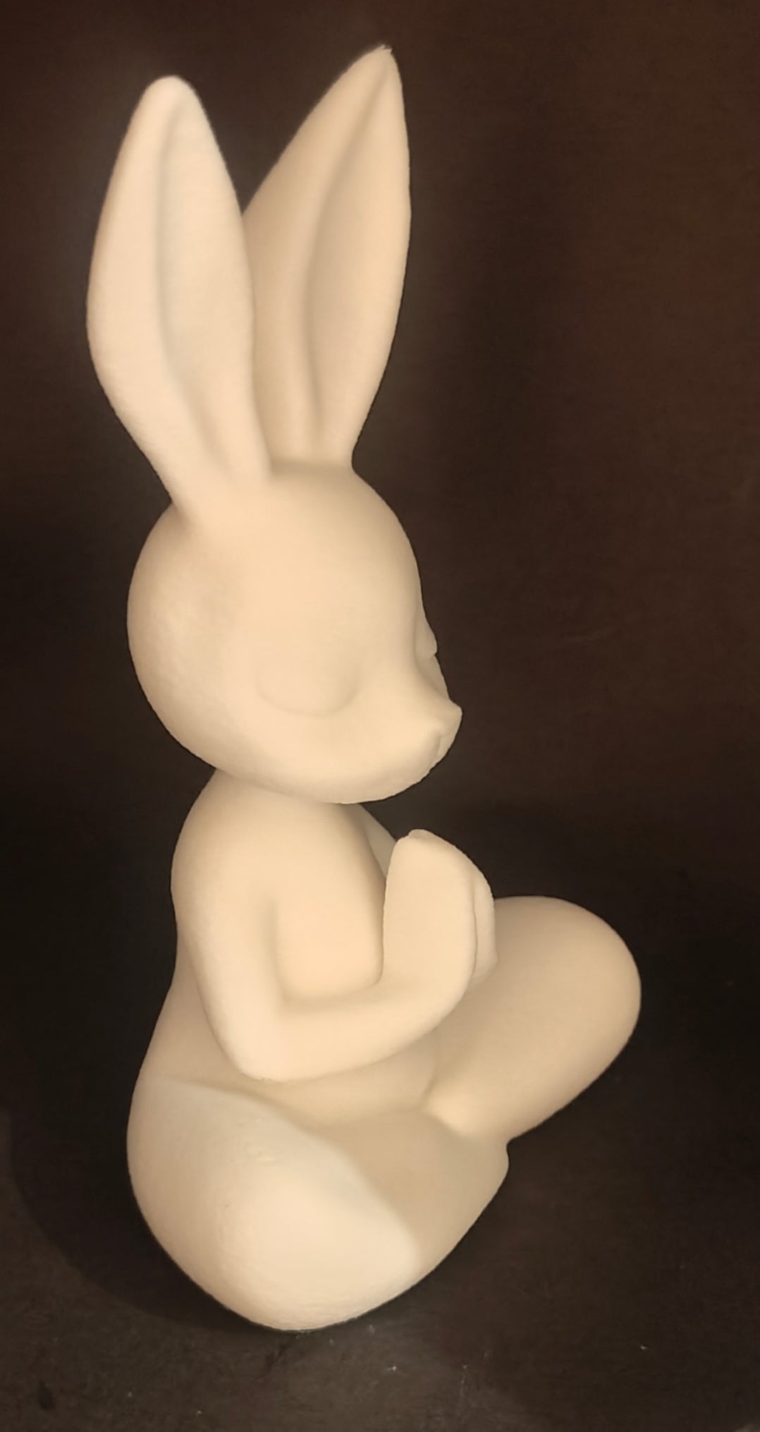 Serene Bunny Sculpture – Matte White