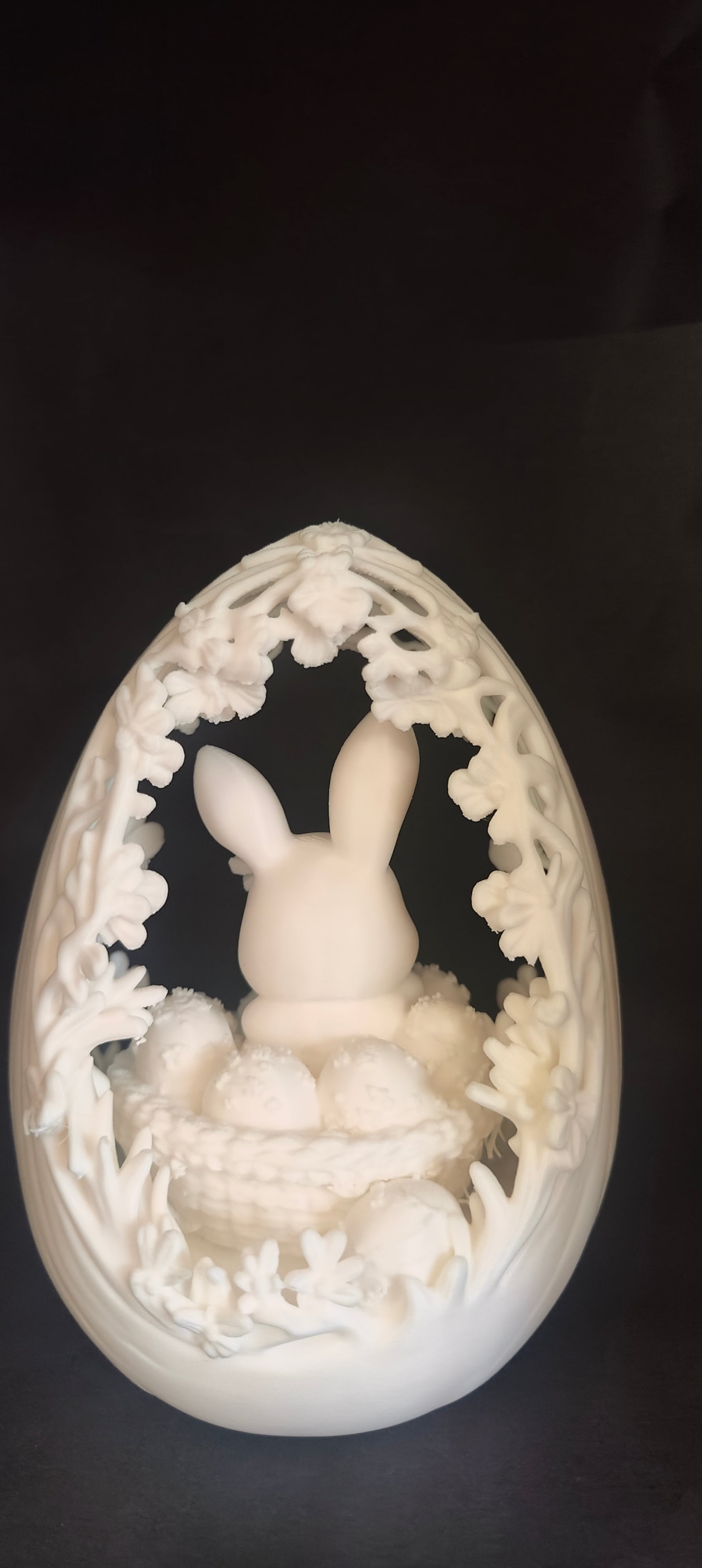Easter Bunny Egg Diorama – Matte White