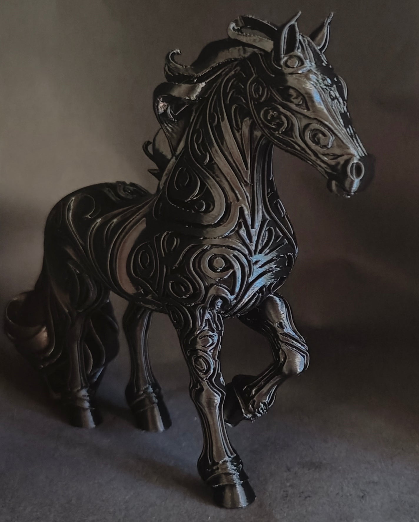 Elegant Black Horse Sculpture
Modern Statement Piece