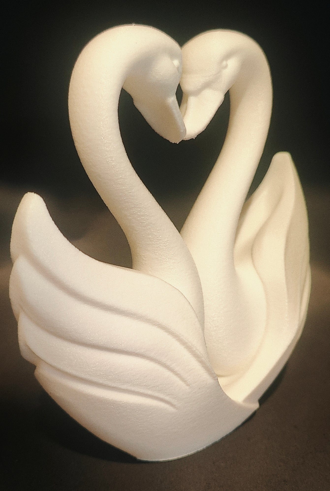 Twin Swan Sculpture Matte White
