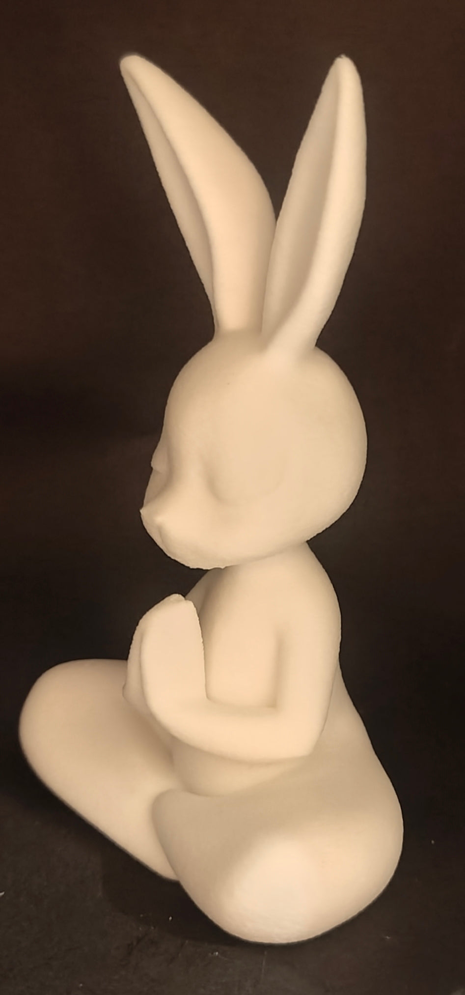 Serene Bunny Sculpture – Matte White