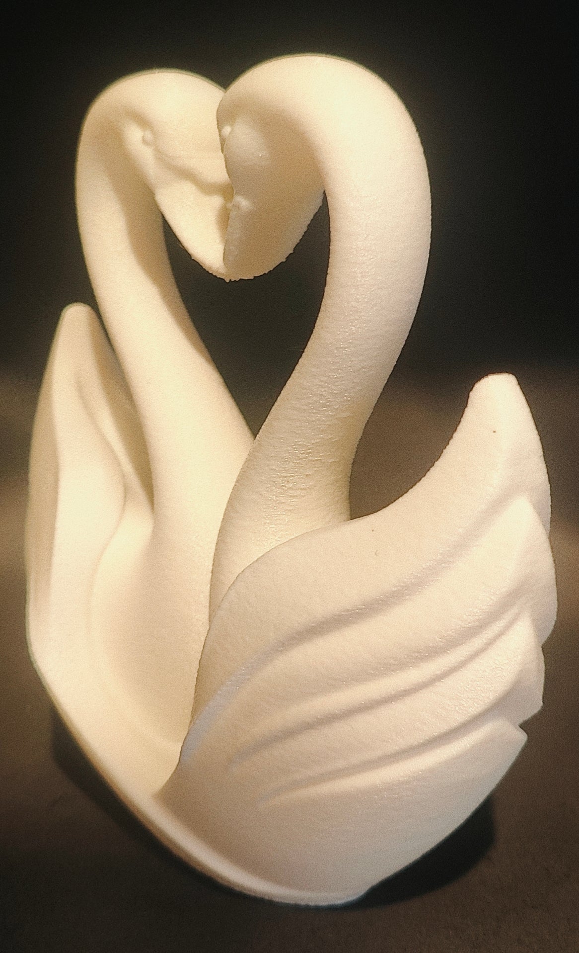 Twin Swan Sculpture Matte White