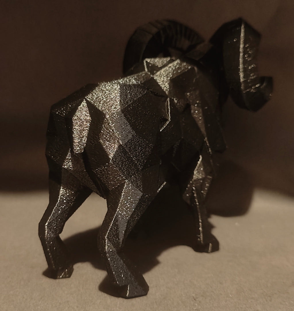 Geometric Ram Sculpture Modern Statement Piece