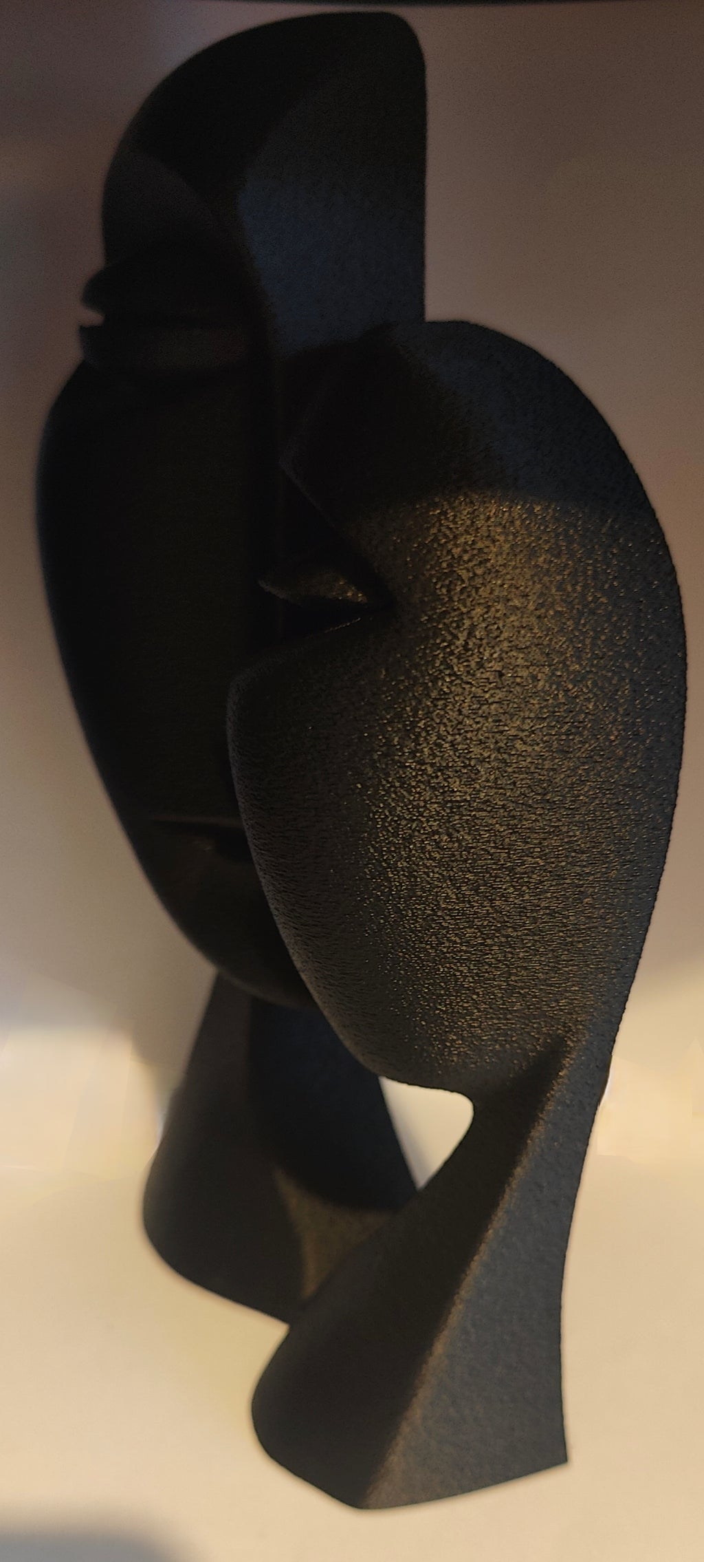 Abstract Lovers Sculpture Matte Black